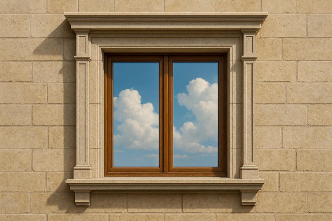 قاب سنگی دور پنجره + سنگ های مناسب قاب دور پنجره با سنگ